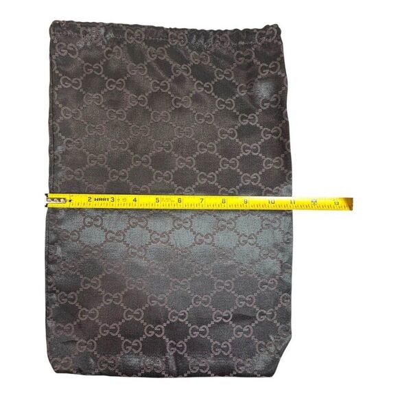 Gucci Black Monogram Logo All Over Drawstring Dust Bag Accessories Purse Handbag - Picture 5 of 6